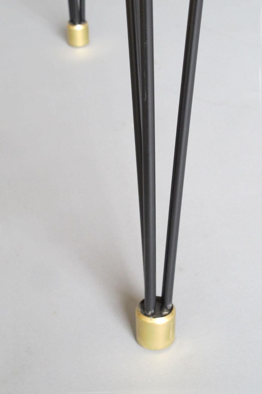 Table d'appoint / d'écriture en métal&wood des années 1950 en vente 7