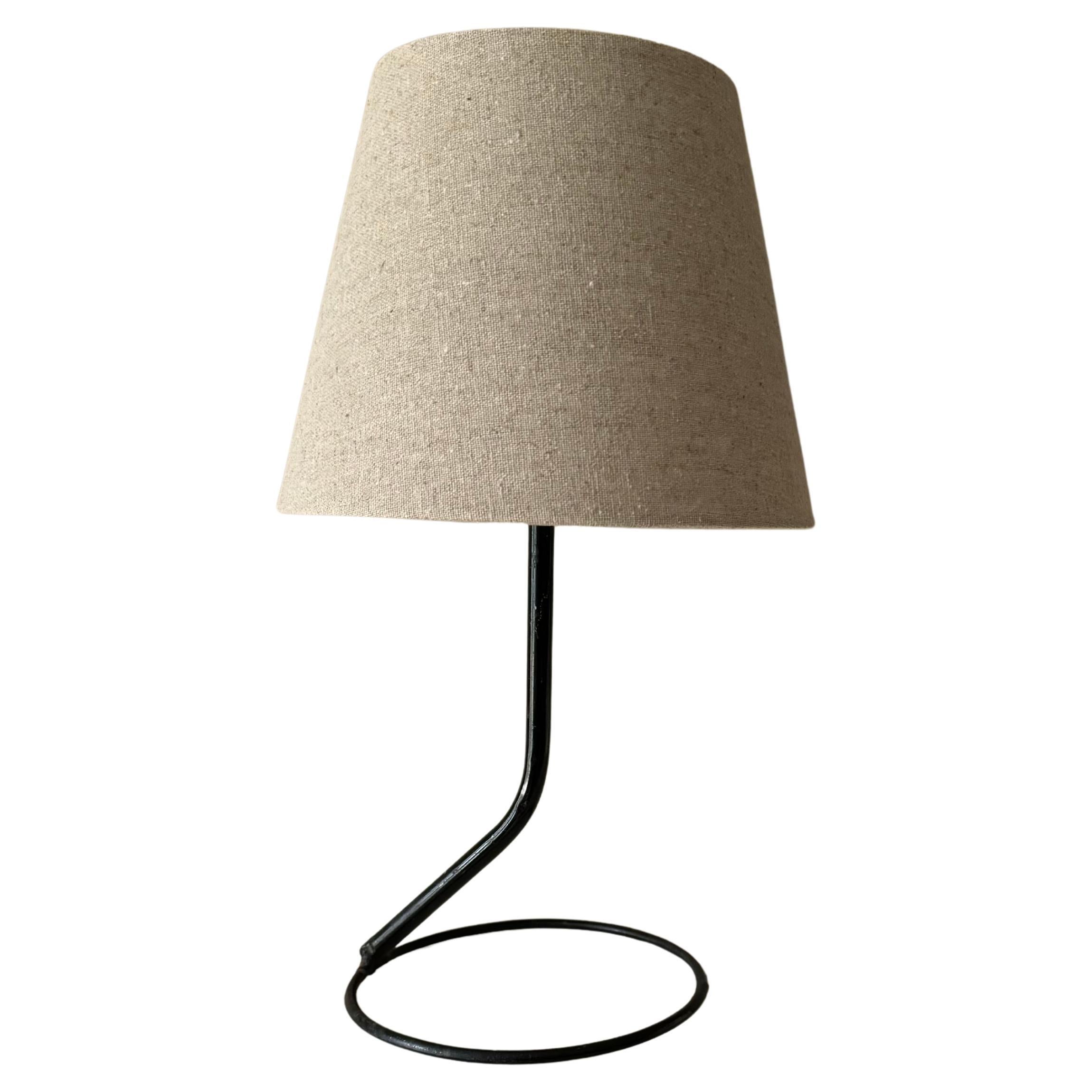 French 1950’s black metal lamp style of Mathieu Mategot