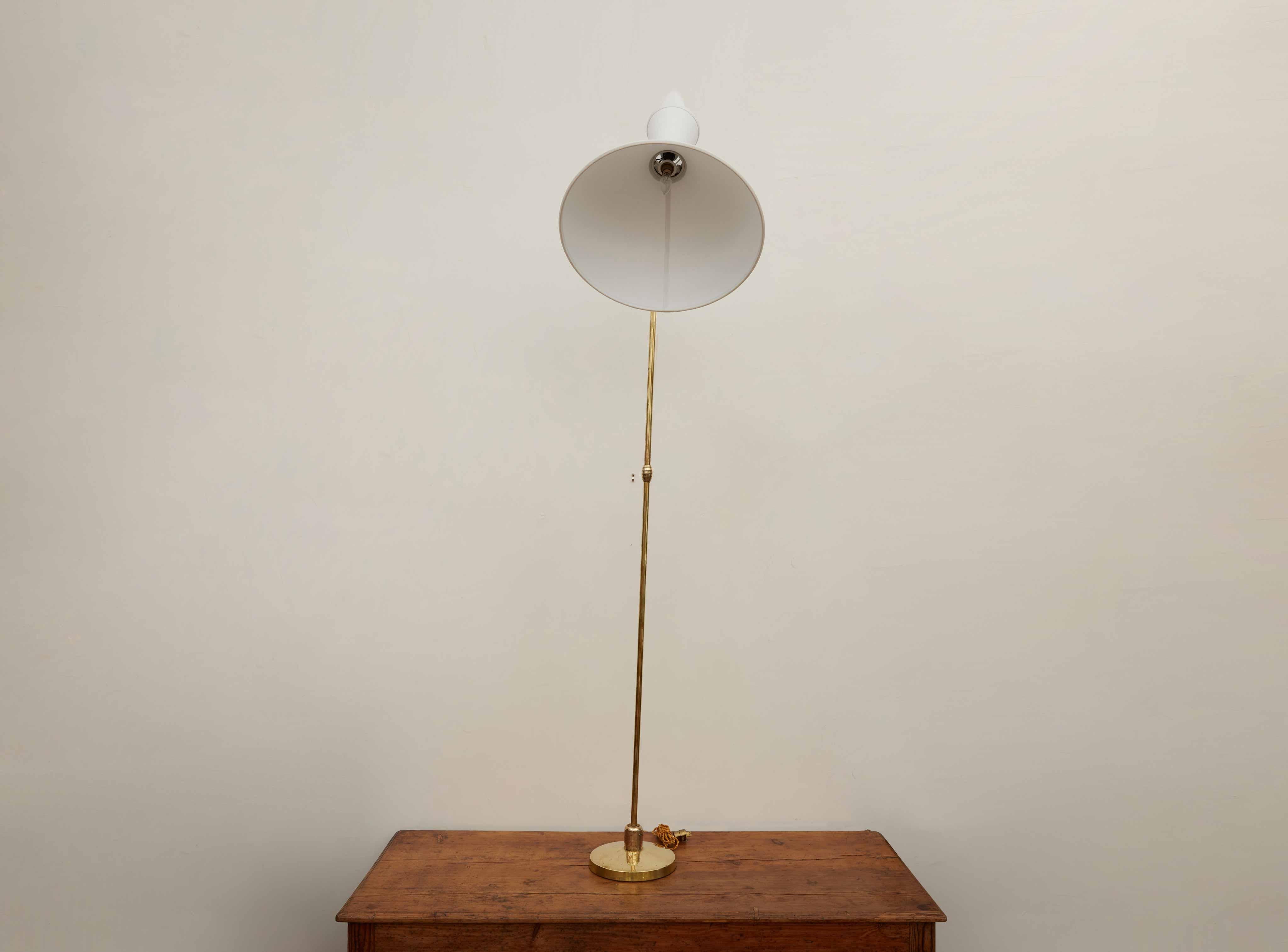 French 1950s Brass Floor Lamp by Maison Lunel  For Sale 6