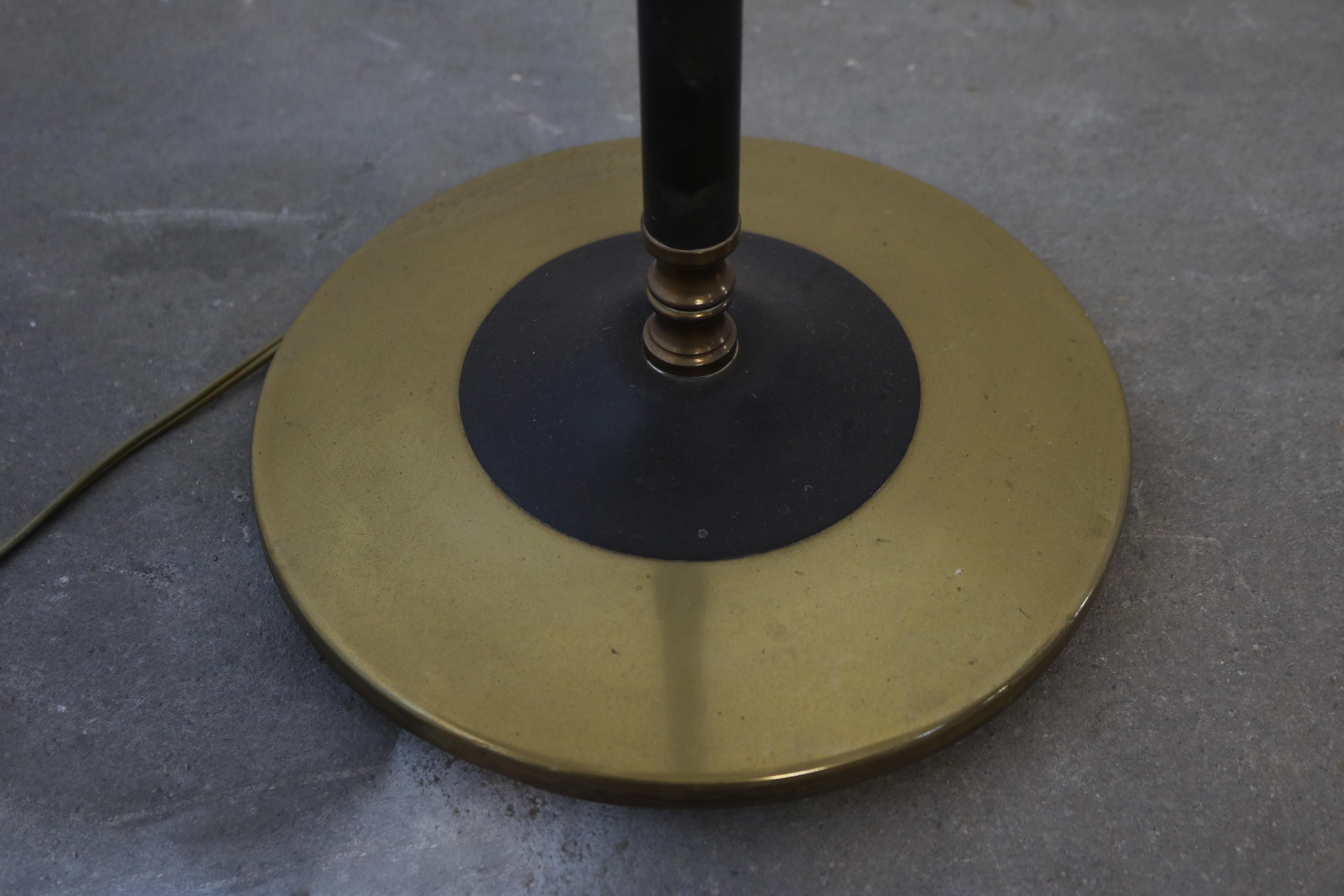 Mid-Century Modern French 1950s Brass Floor Lamp