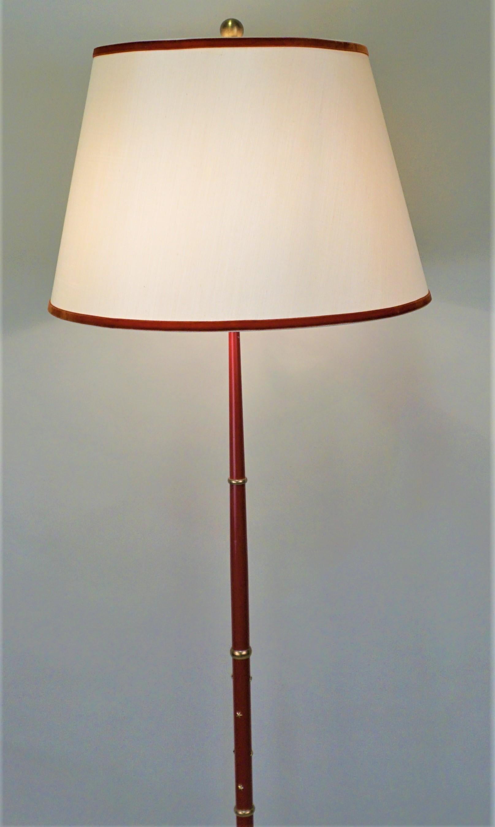 French 1950s Bronze Floor Lamp In Good Condition In Fairfax, VA