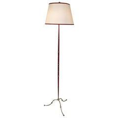 French 1950s Bronze Floor Lamp