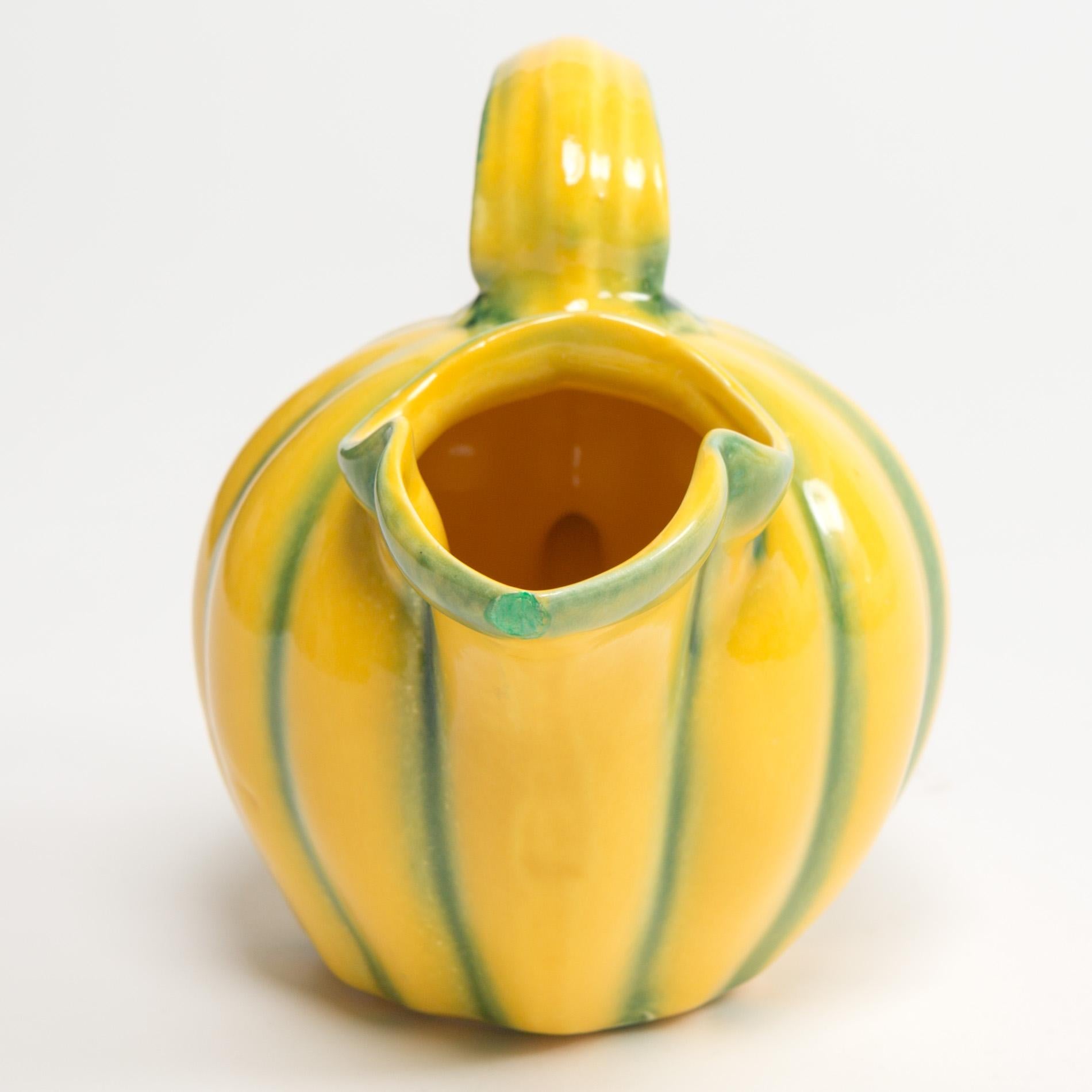 Mid-20th Century French 1950s Ceramic Figural Fruit Pitcher