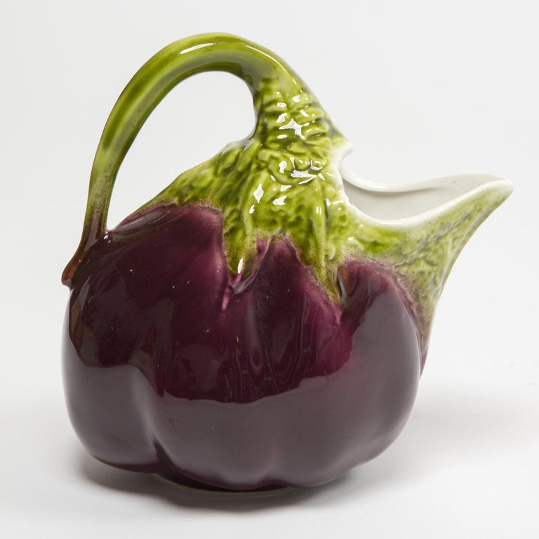 French 1950s Ceramic Figural Fruit Pitcher For Sale at 1stDibs