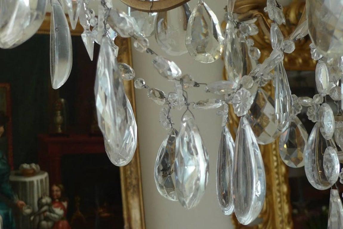 French 1950s Crystal and Glass Marie Therese Chandelier with Twelve-Light 7