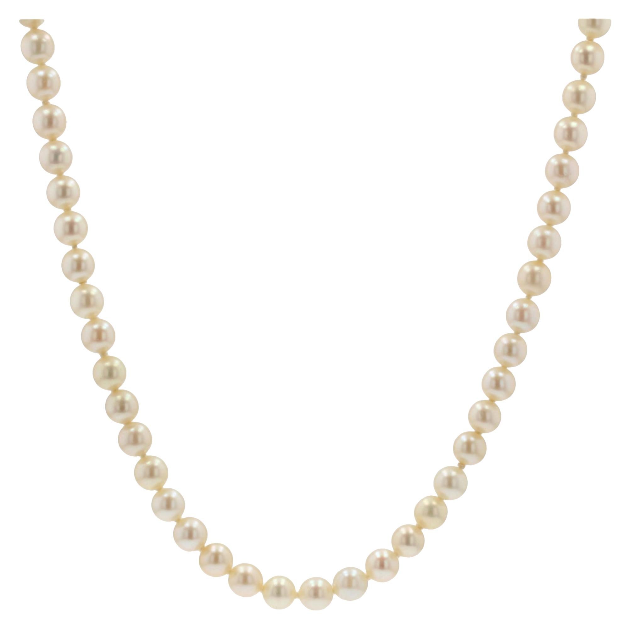 French 1950s Cultured Pearl Choker Necklace For Sale