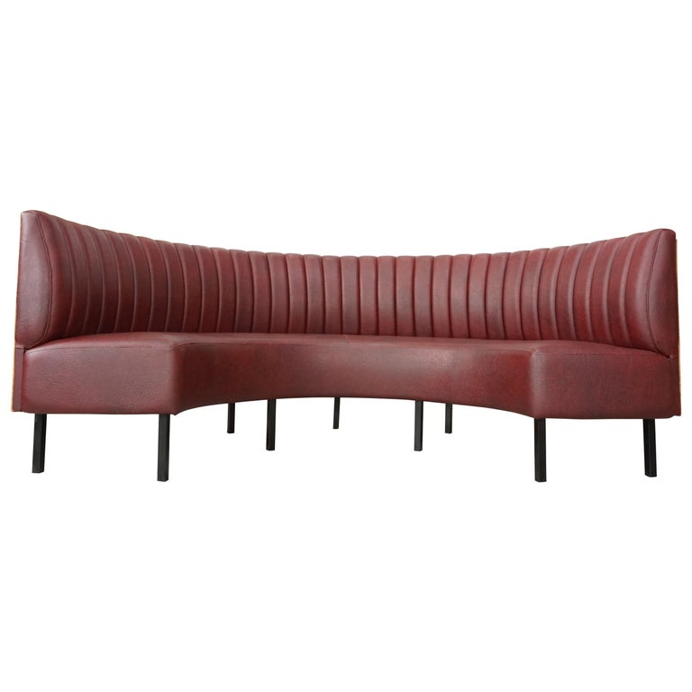 Half Moon Shaped Leather Sofa Baci Living Room