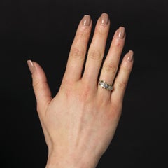 French 1950s Diamonds 18 Karat Rose Gold Knot Ring