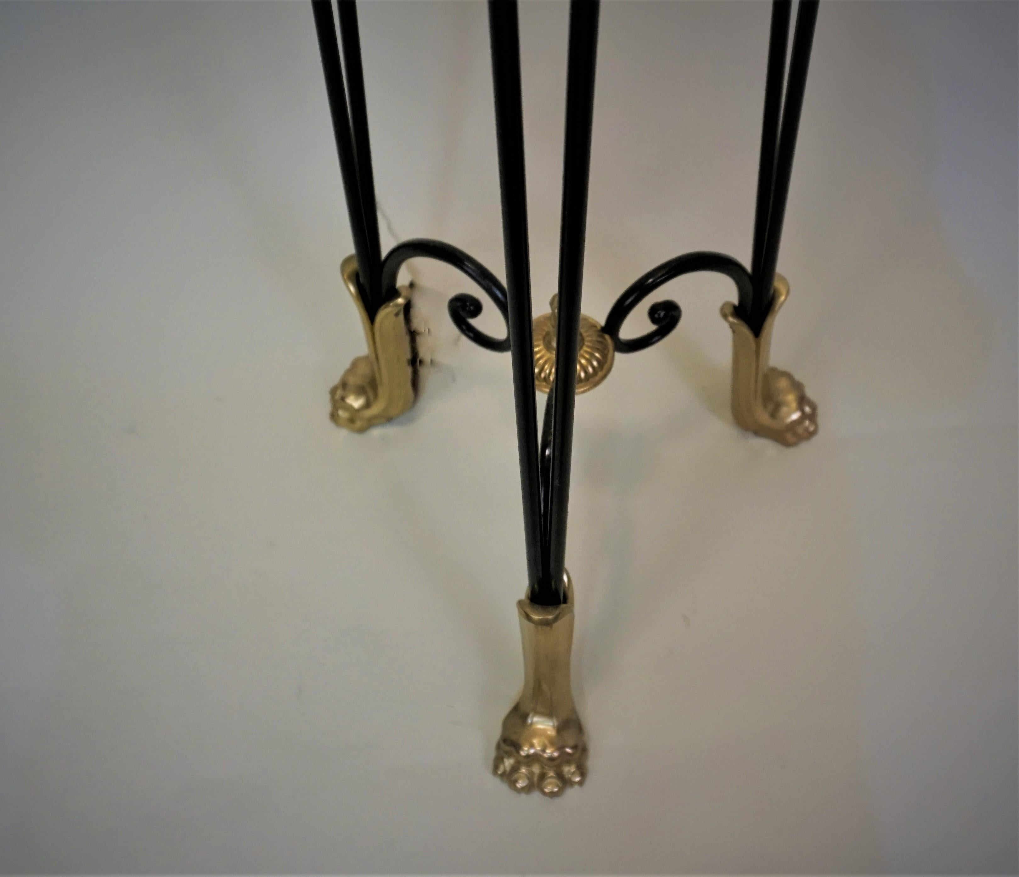 Mid-20th Century French 1950s Empire Style Bronze Floor Lamp