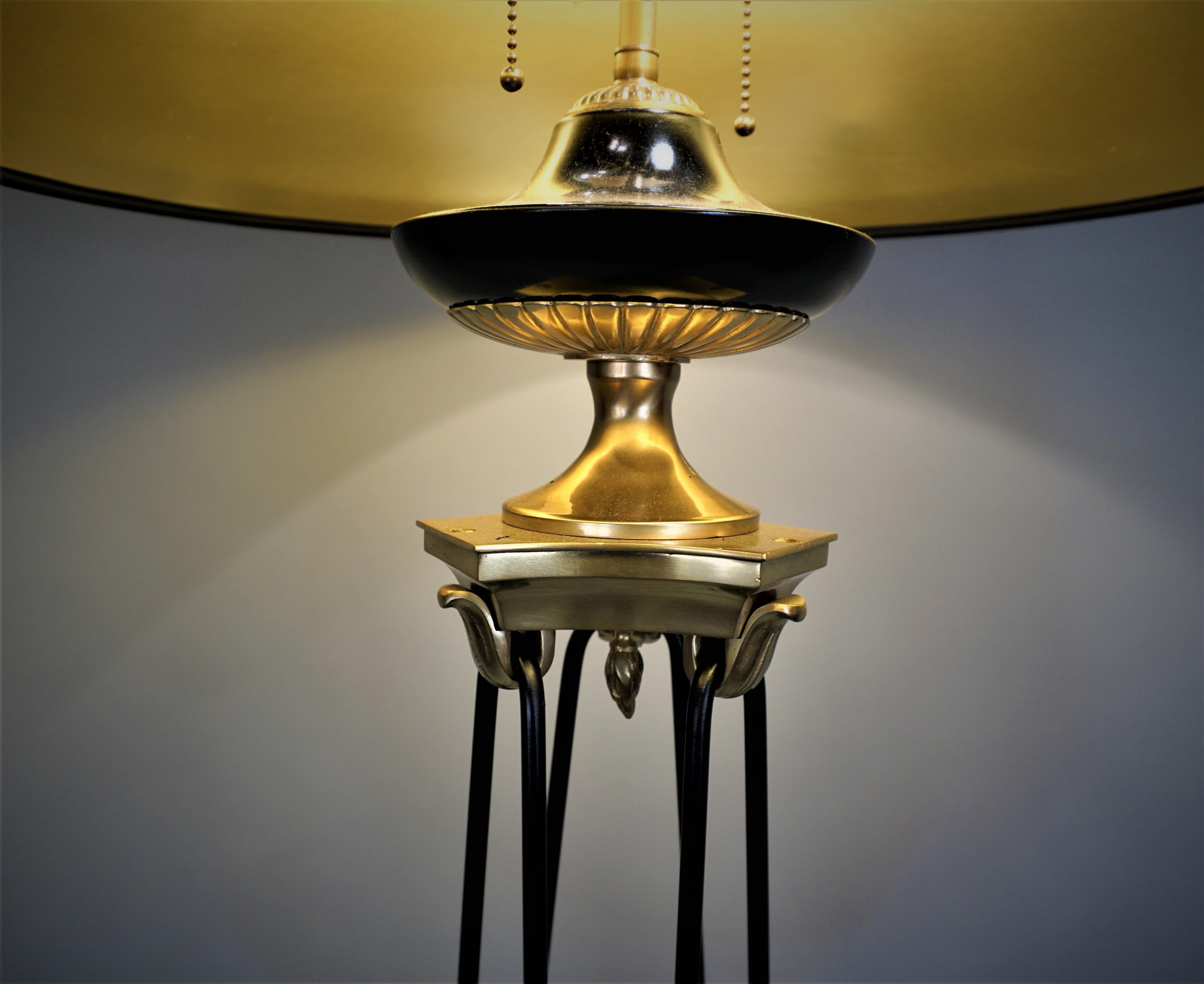French 1950s Empire Style Bronze Floor Lamp 2