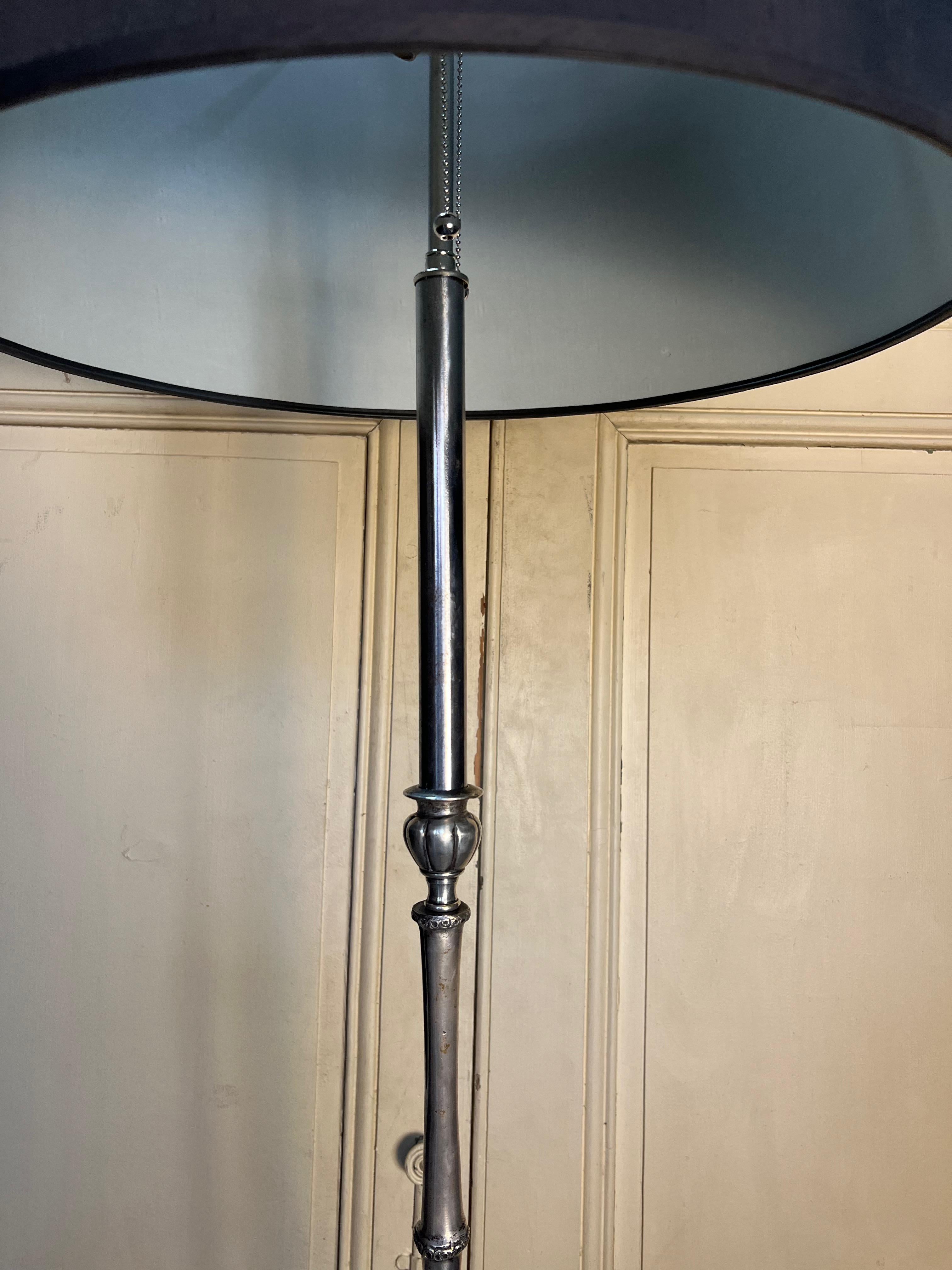French 1950's Faux Bamboo Floor Lamp For Sale 3