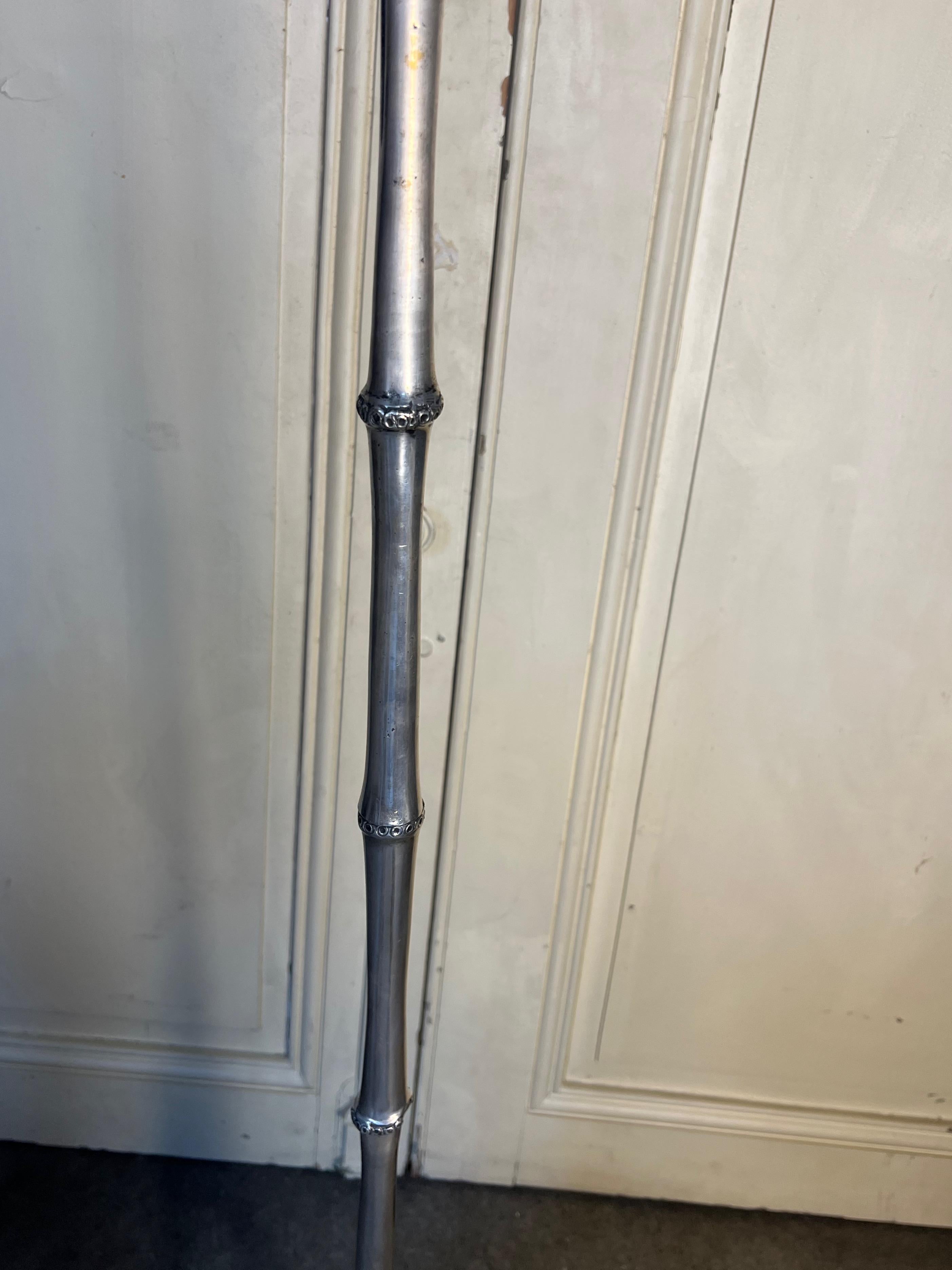 Mid-20th Century French 1950's Faux Bamboo Floor Lamp For Sale