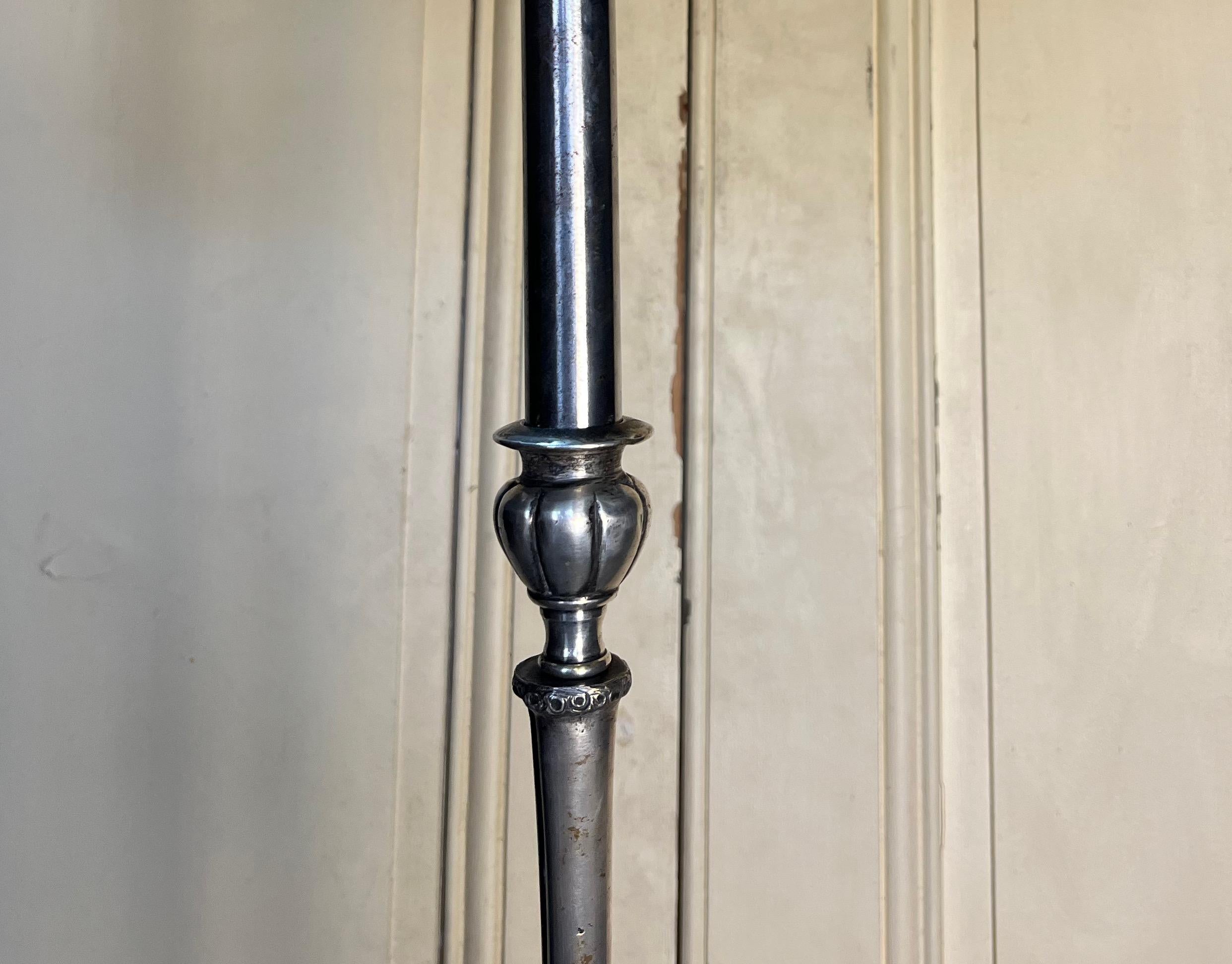 French 1950's Faux Bamboo Floor Lamp For Sale 2