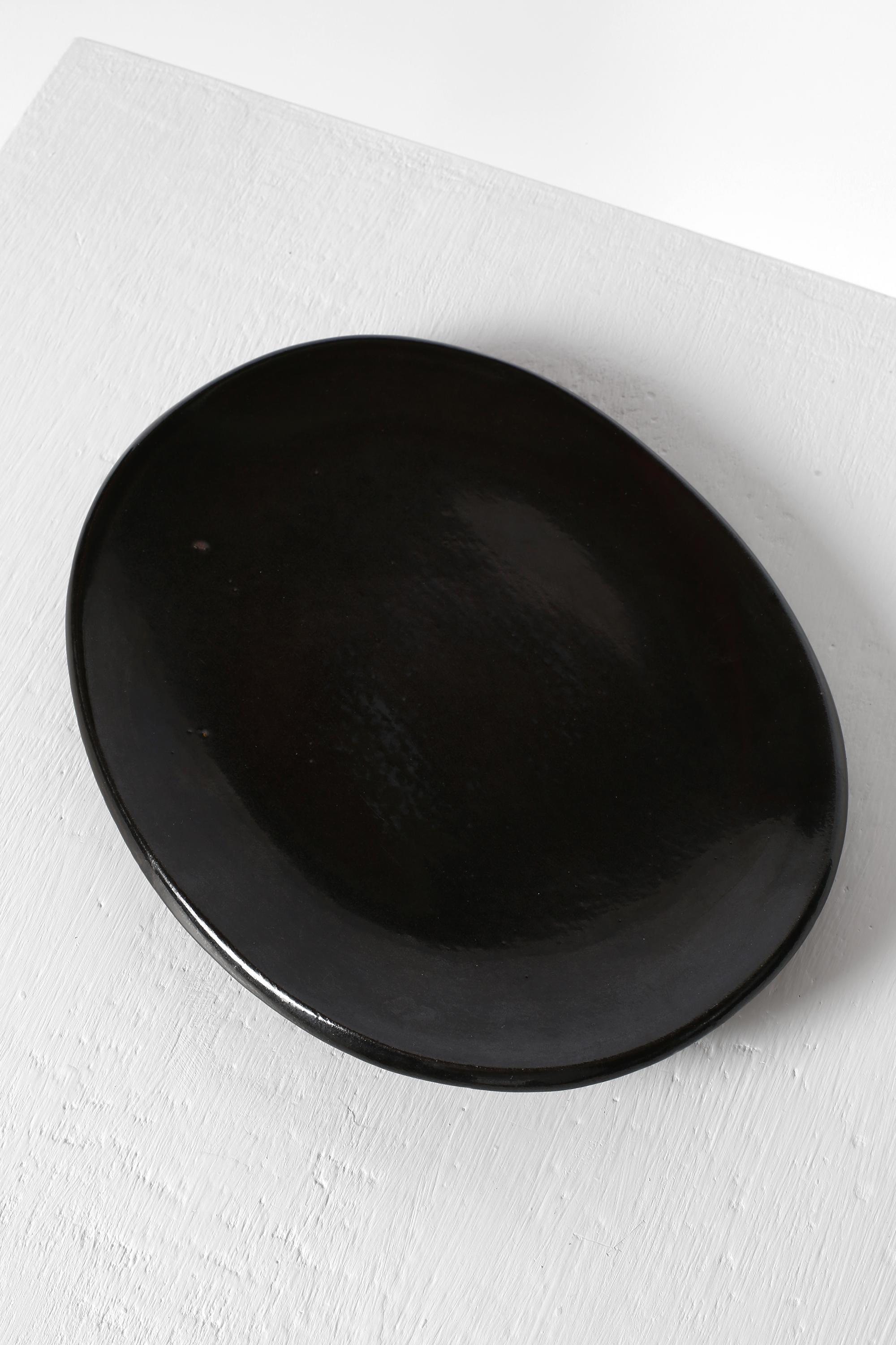 French 1950s Freeform Black Vide-Poche by Suzanne Ramié for Atelier Madoura For Sale 4