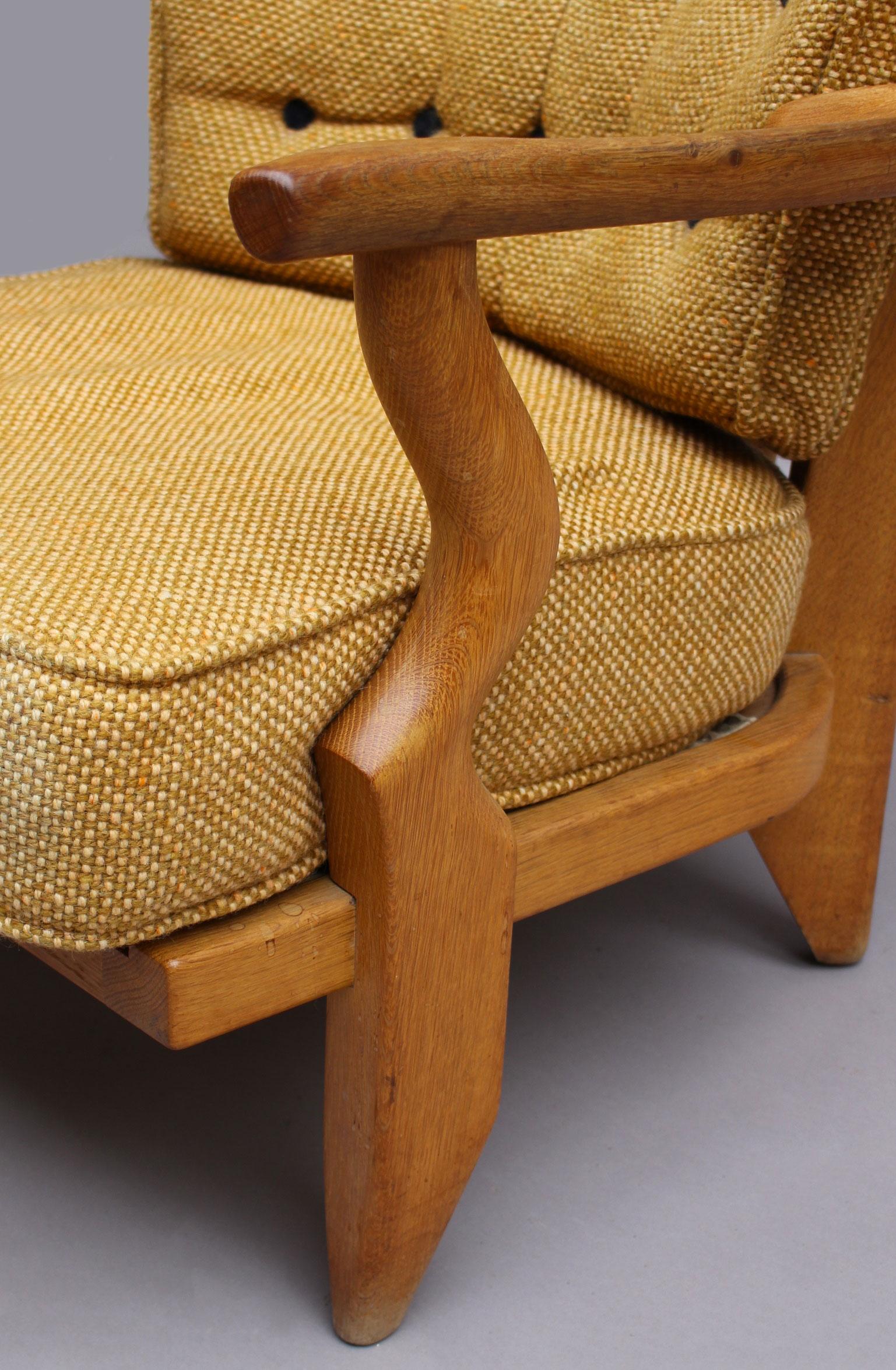 French 1950s “Grand Repos” Armchair by Guillerme et Chambron 5