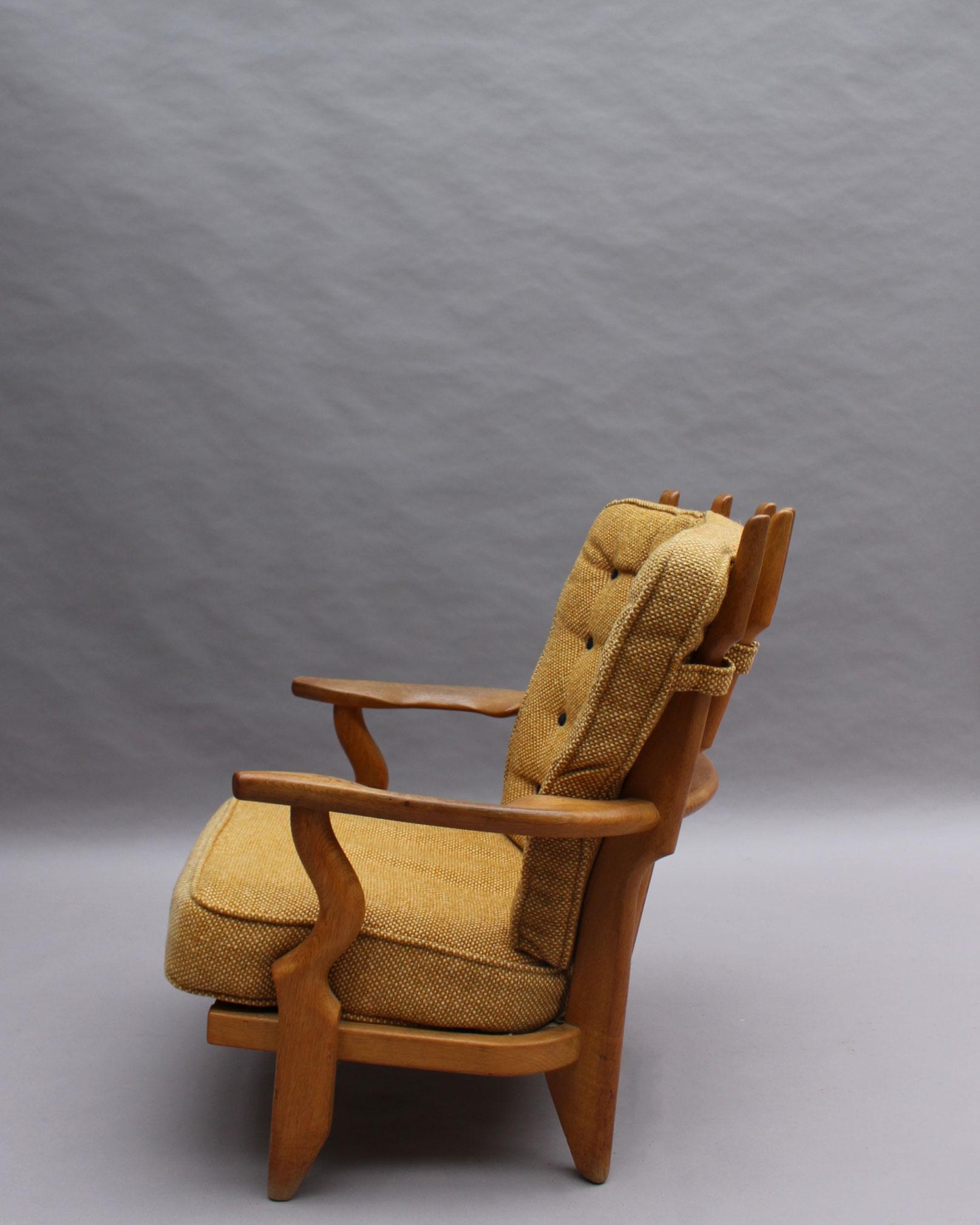 Mid-Century Modern French 1950s “Grand Repos” Armchair by Guillerme et Chambron