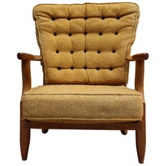 French 1950s “Grand Repos” Armchair by Guillerme et Chambron