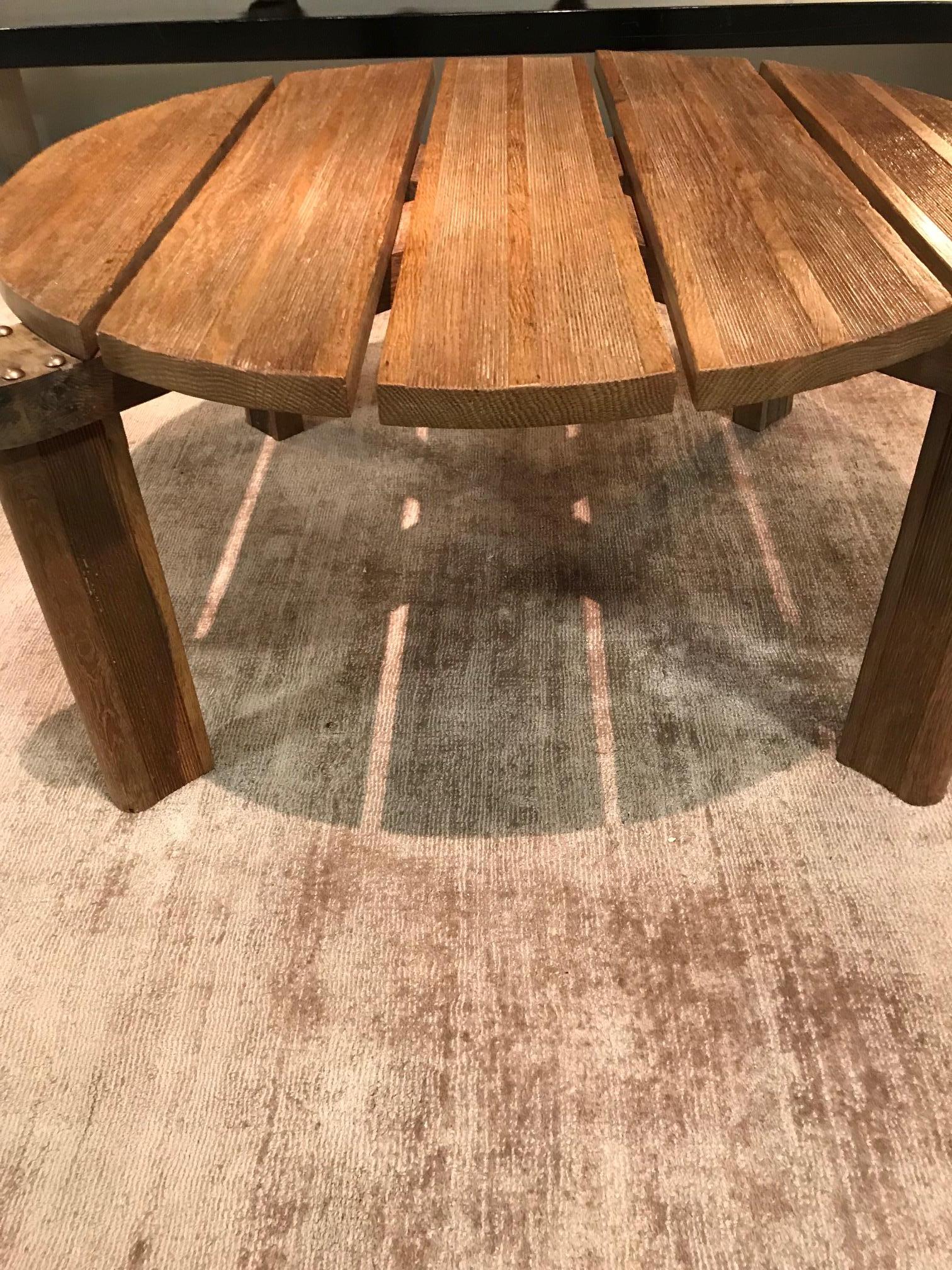 French 1950s Jacques Adnet Coffee Table In Fair Condition In London, GB