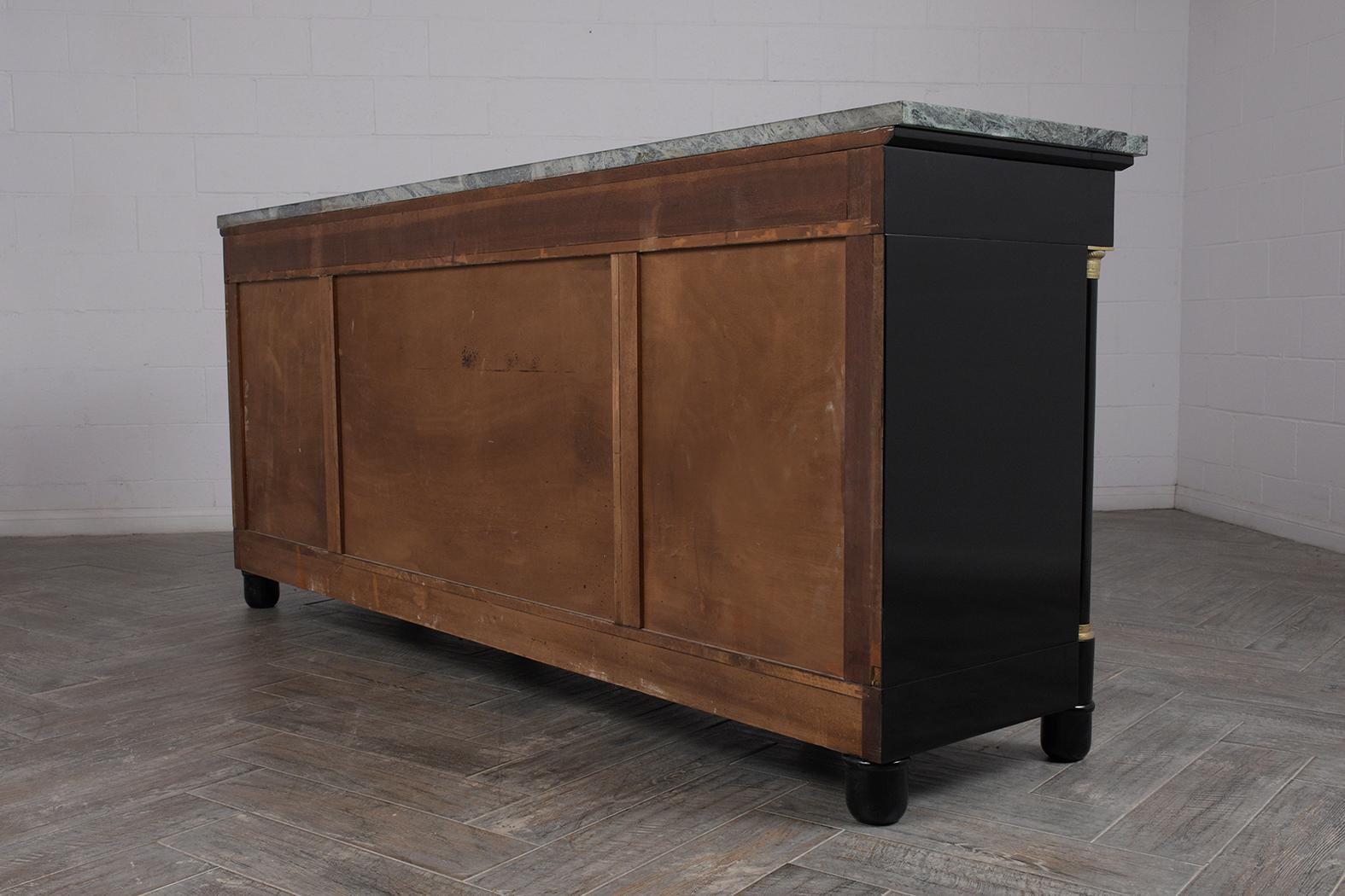 French 1950s Janses Style Black Empire Style Credenza 4
