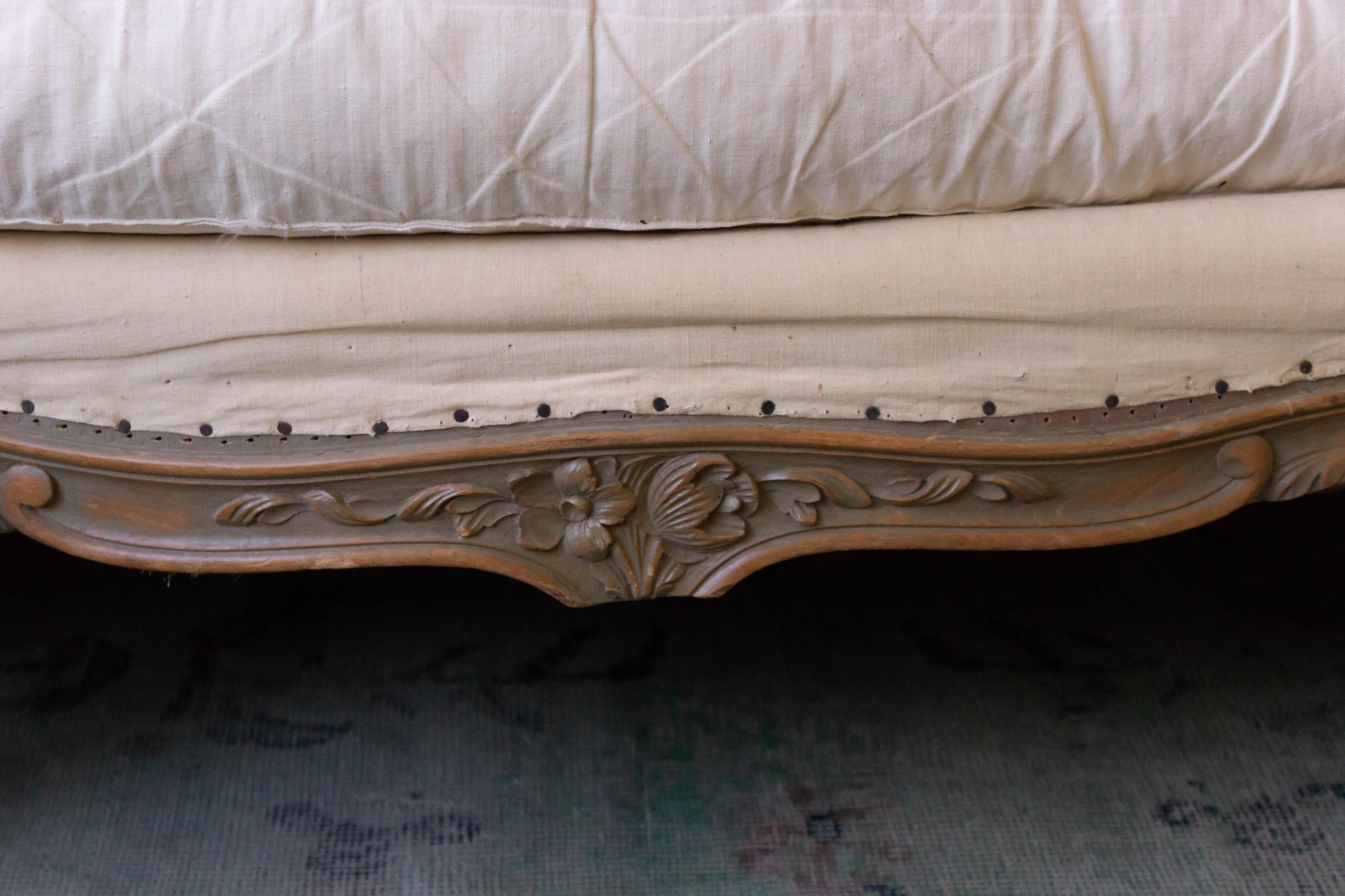 Large French 1950s Louis XV Style Sofa 3