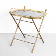 French 1950’s Maison Baguès Brass Tray Table