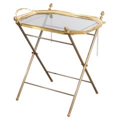 French 1950’s Maison Baguès Brass Tray Table