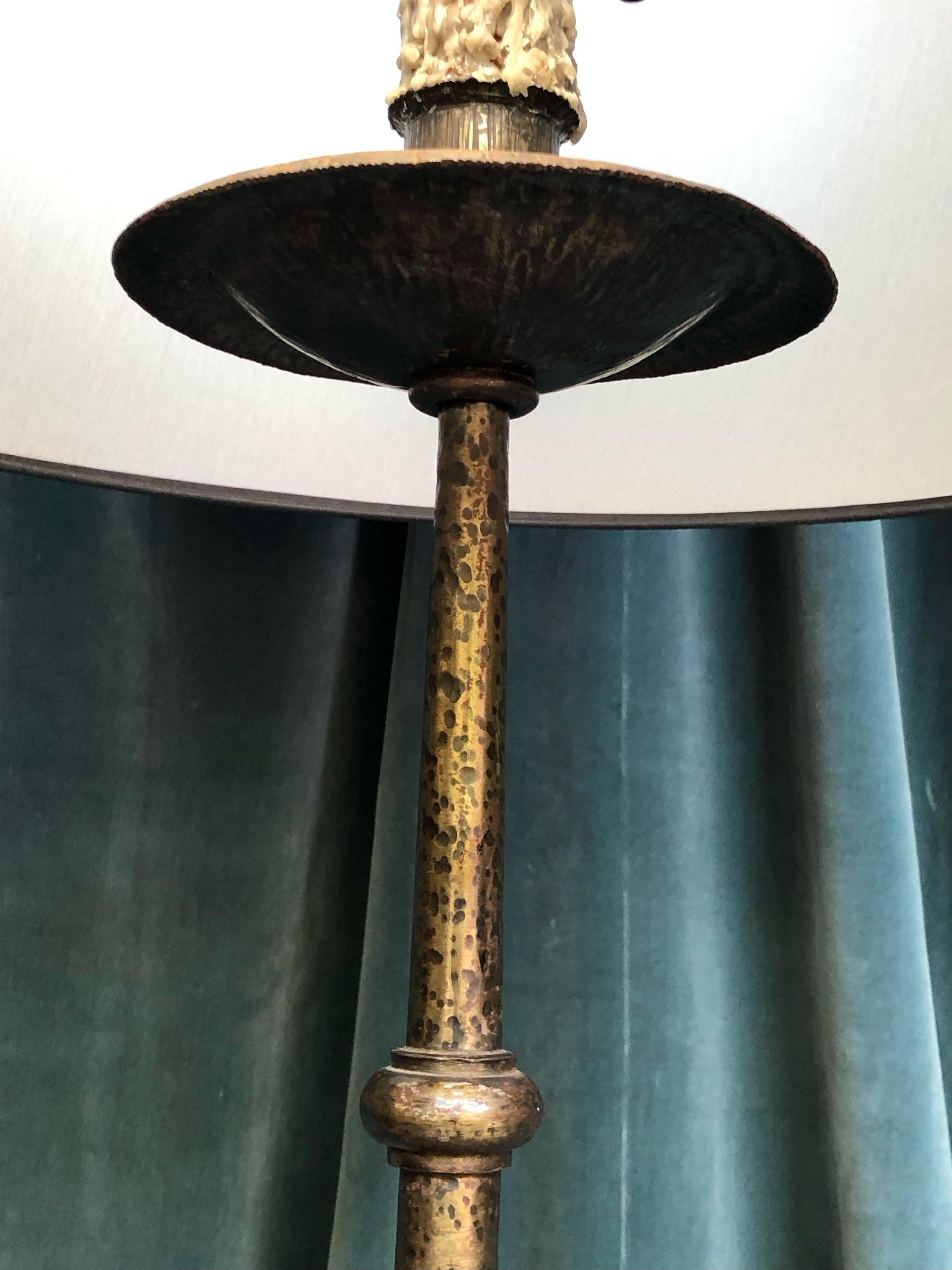 French 1950s Modernist Iron Floor Lamp For Sale 7
