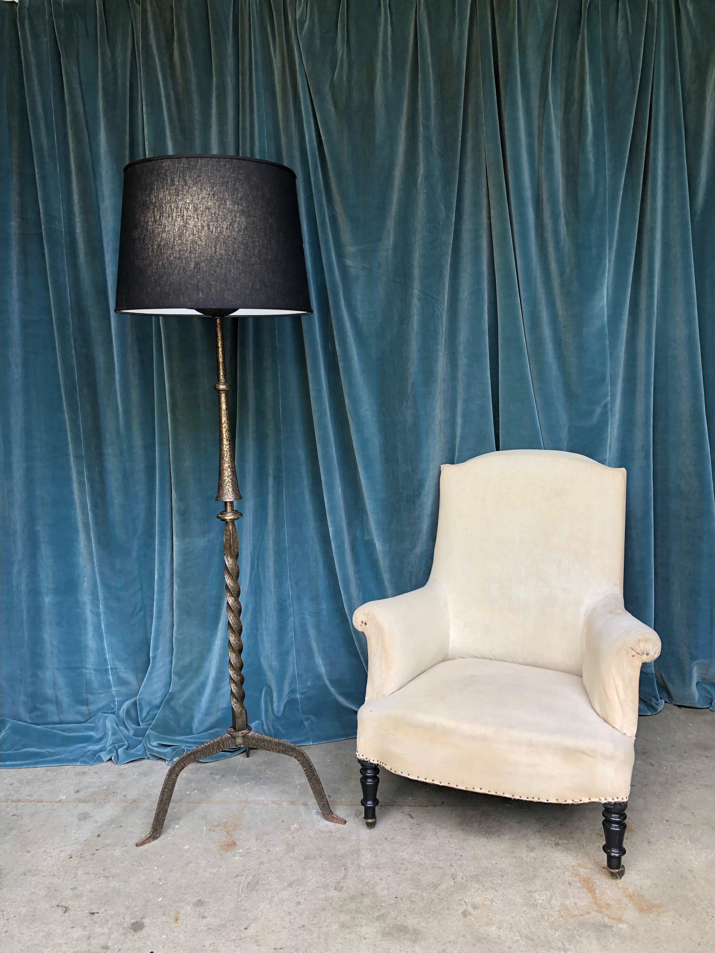 Mid-Century Modern French 1950s Modernist Iron Floor Lamp For Sale