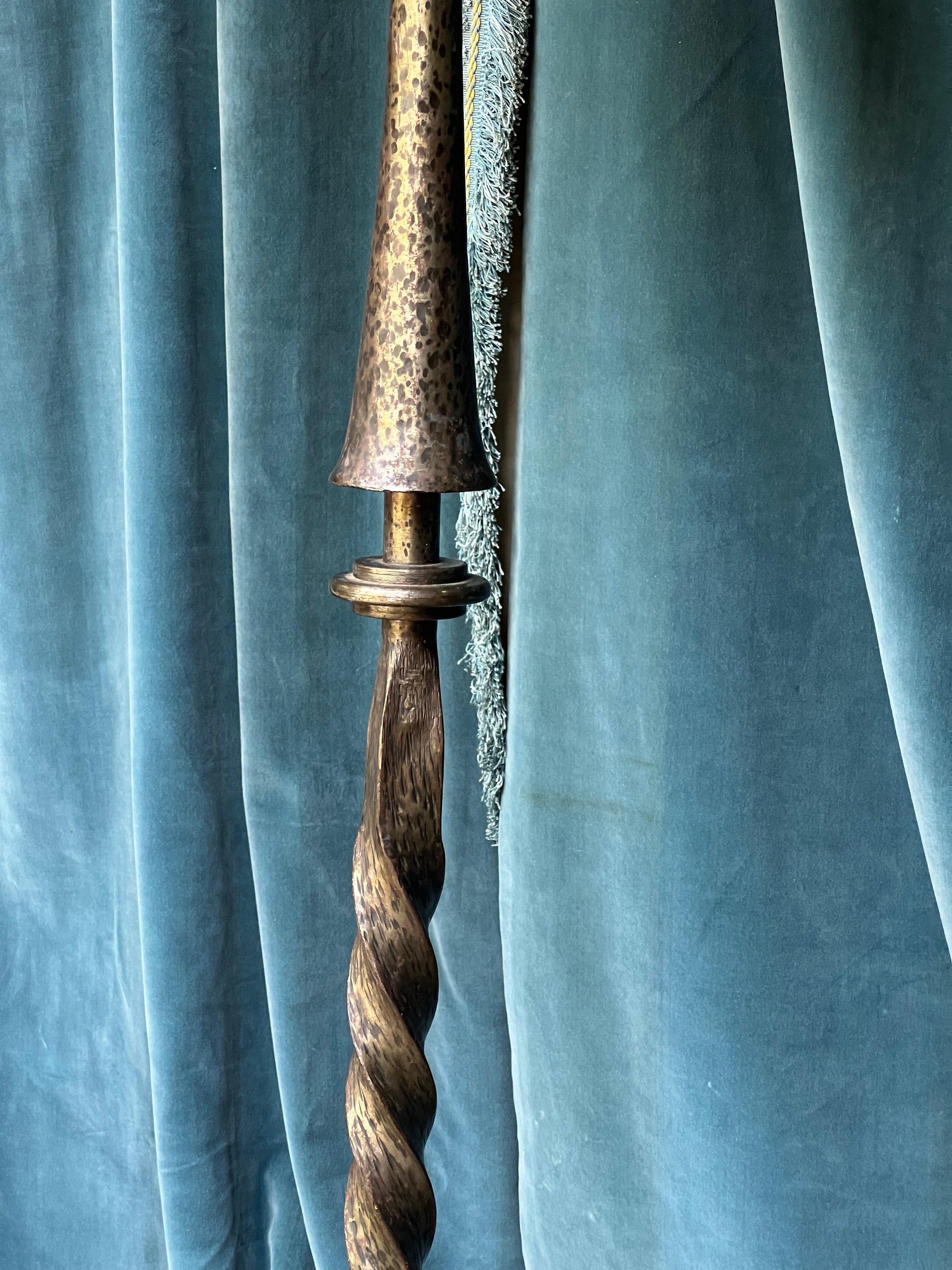 French 1950s Modernist Iron Floor Lamp For Sale 3