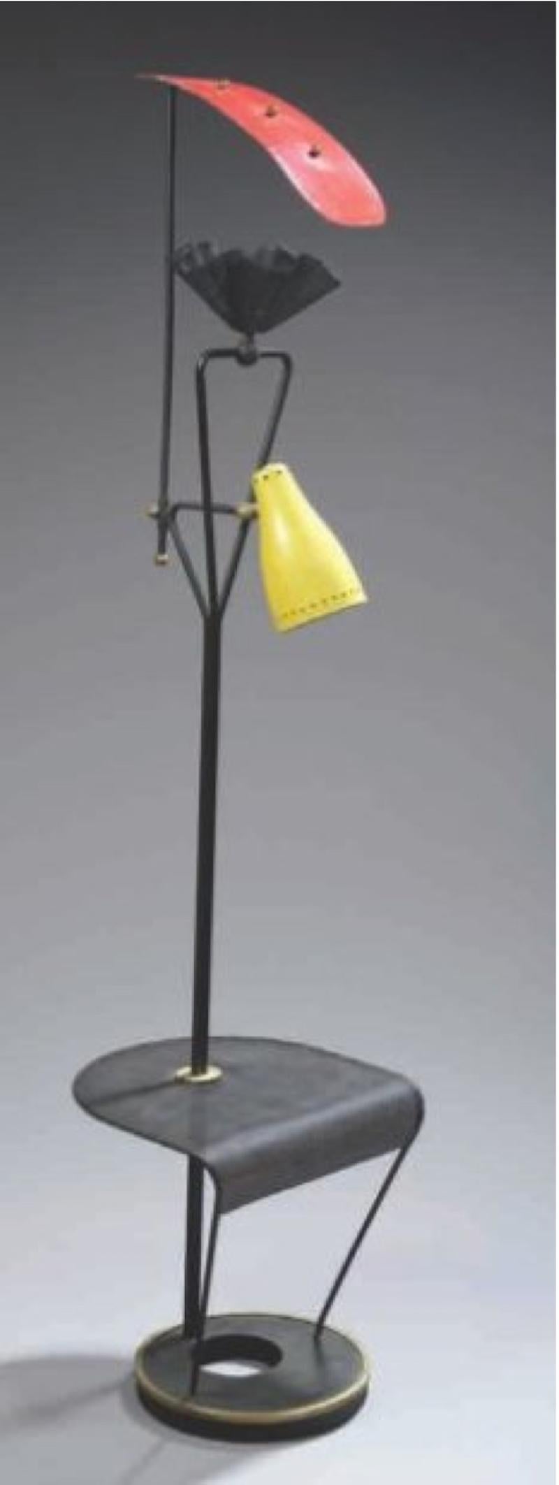 Très rare lampe affleurante ou applique à trois bras des années 1950, d'origine française en vente 3