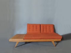 French 1950s Oak Banquette, Daybed by Free-Span