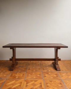 French 1950s Oak Refectory Dining Table