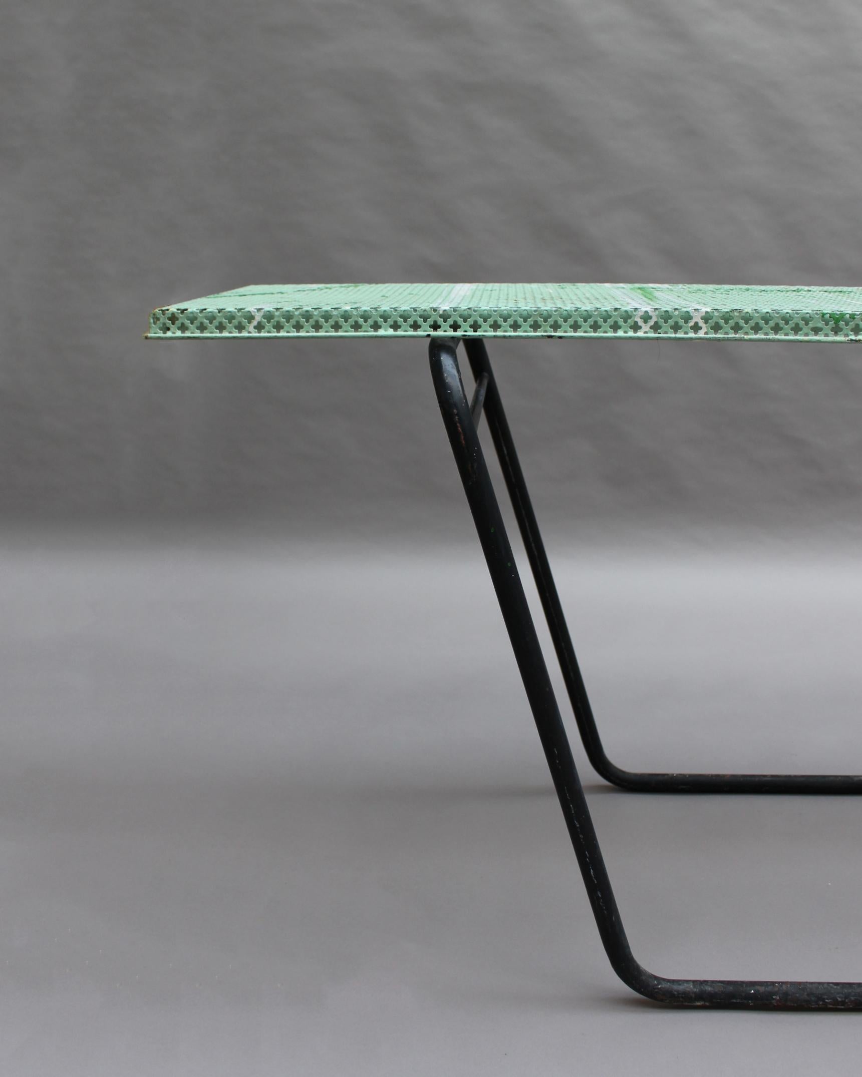 French 1950s Perforated Metal Console in the Style of Mathieu Matégot For Sale 6