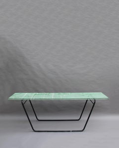 French 1950s Perforated Metal Console in the Style of Mathieu Matégot