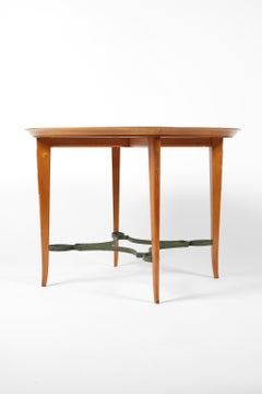 French 1950s Satinwood André Arbus Circular Centre Table