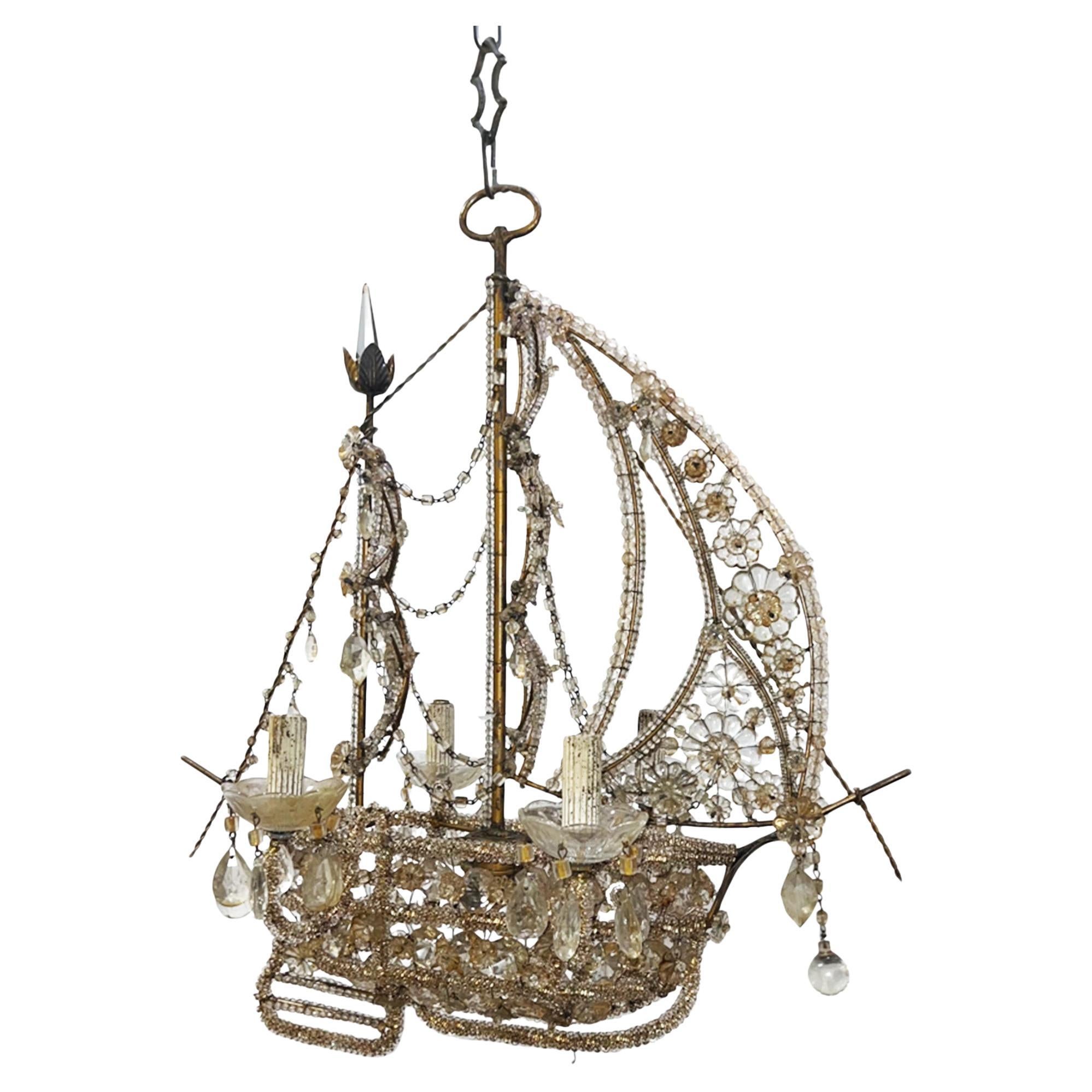 French 1950s Ship Chandelier
