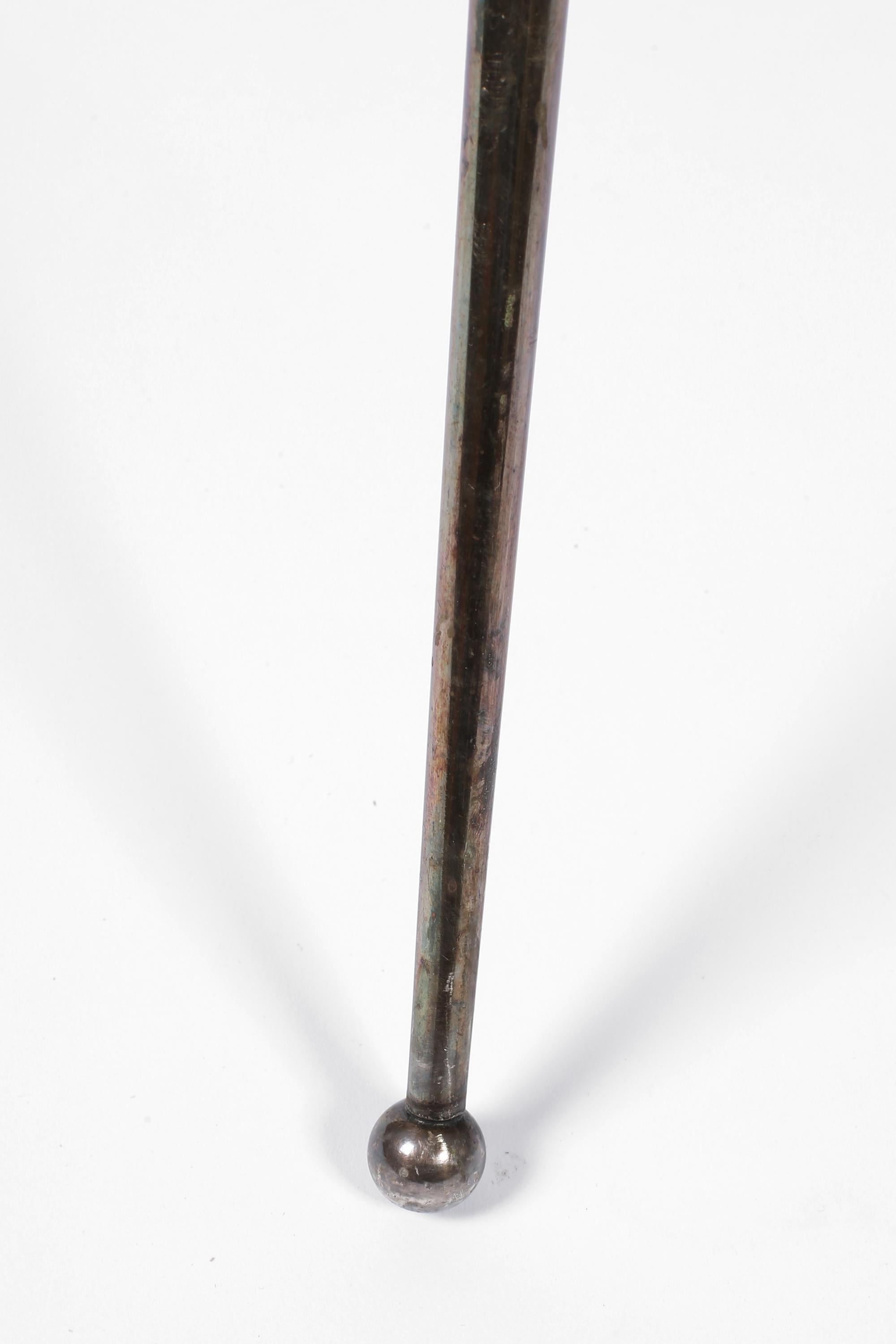 French 1950s Silvered Brass Tripod Side or Drinks Table 4