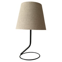 French 1950’s small black metal lamp