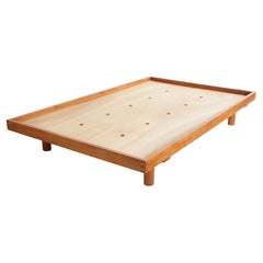 French 1950's solid elm L01 or "Godot" daybed by Pierre Chapo