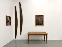 French 1950s solid pine farmhouse table