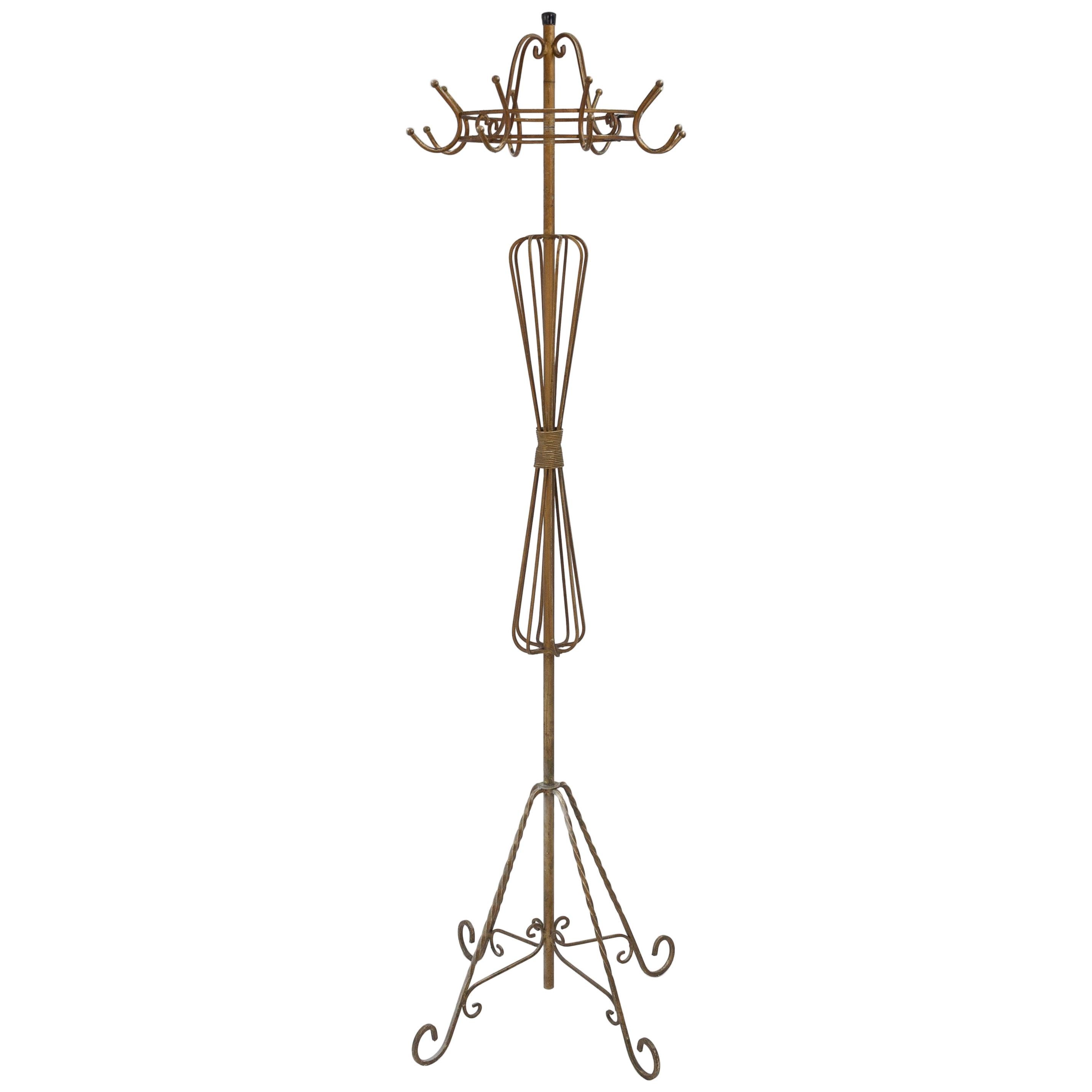 French 1950s Standing Coatrack