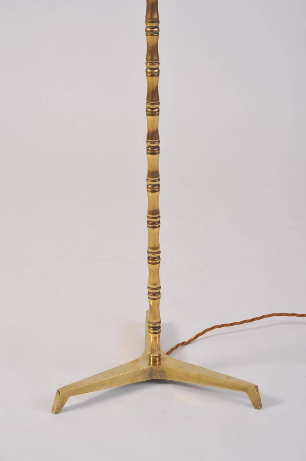Mid-Century Modern French 1950s Stylised Bamboo Floor Lamp