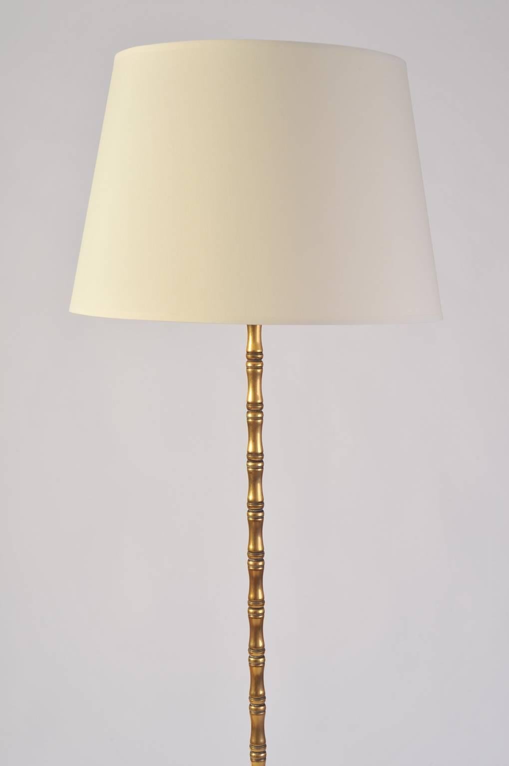 20th Century French 1950s Stylised Bamboo Floor Lamp