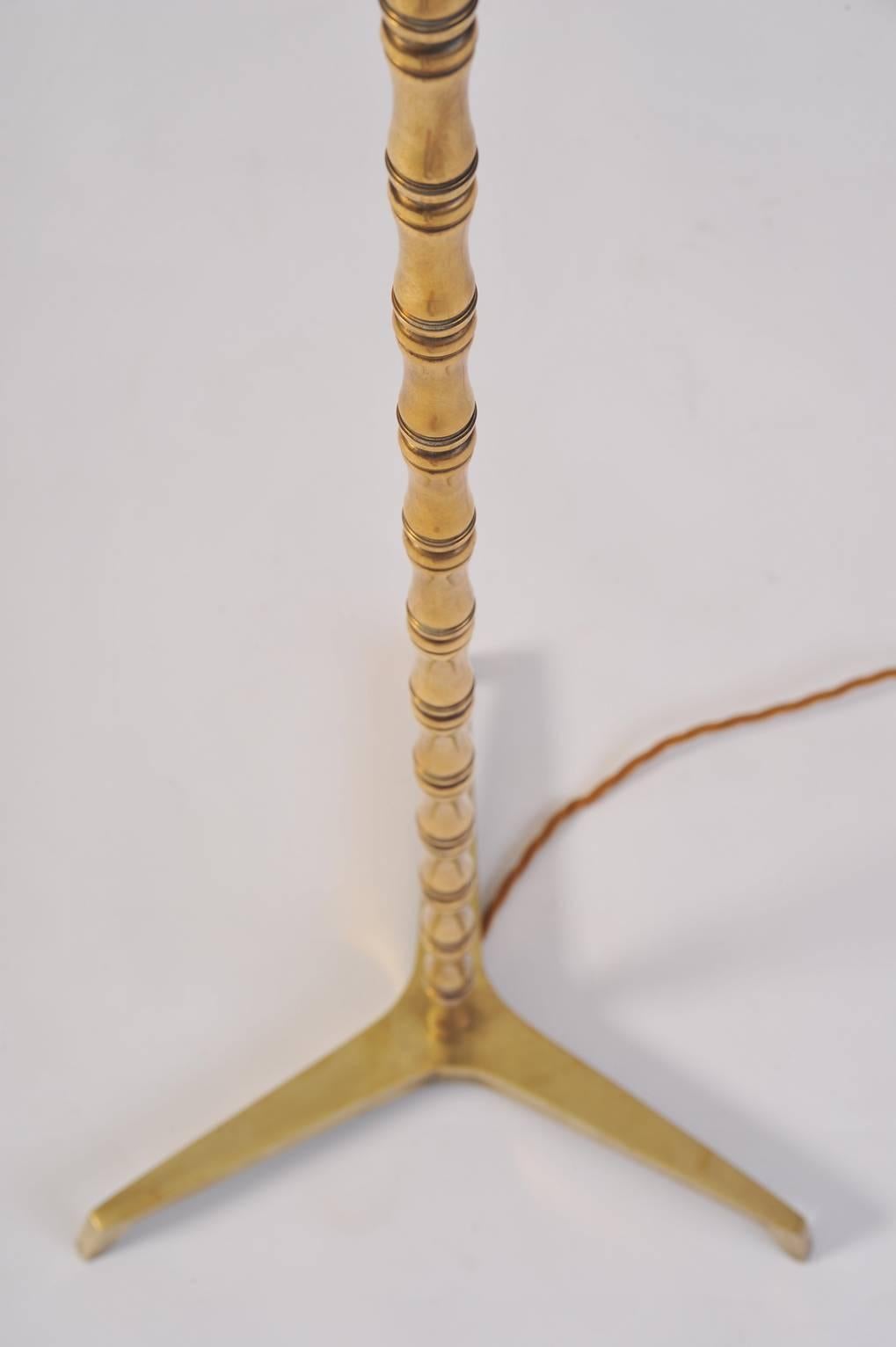 French 1950s Stylised Bamboo Floor Lamp 1
