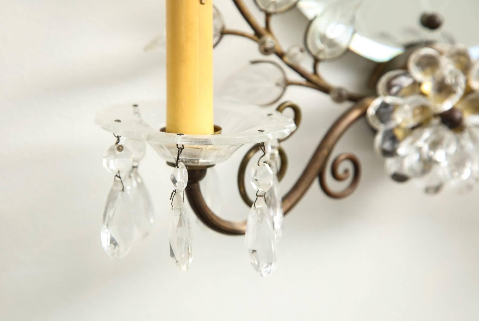 French 1950s Two-Light Mirrored Sconces 3