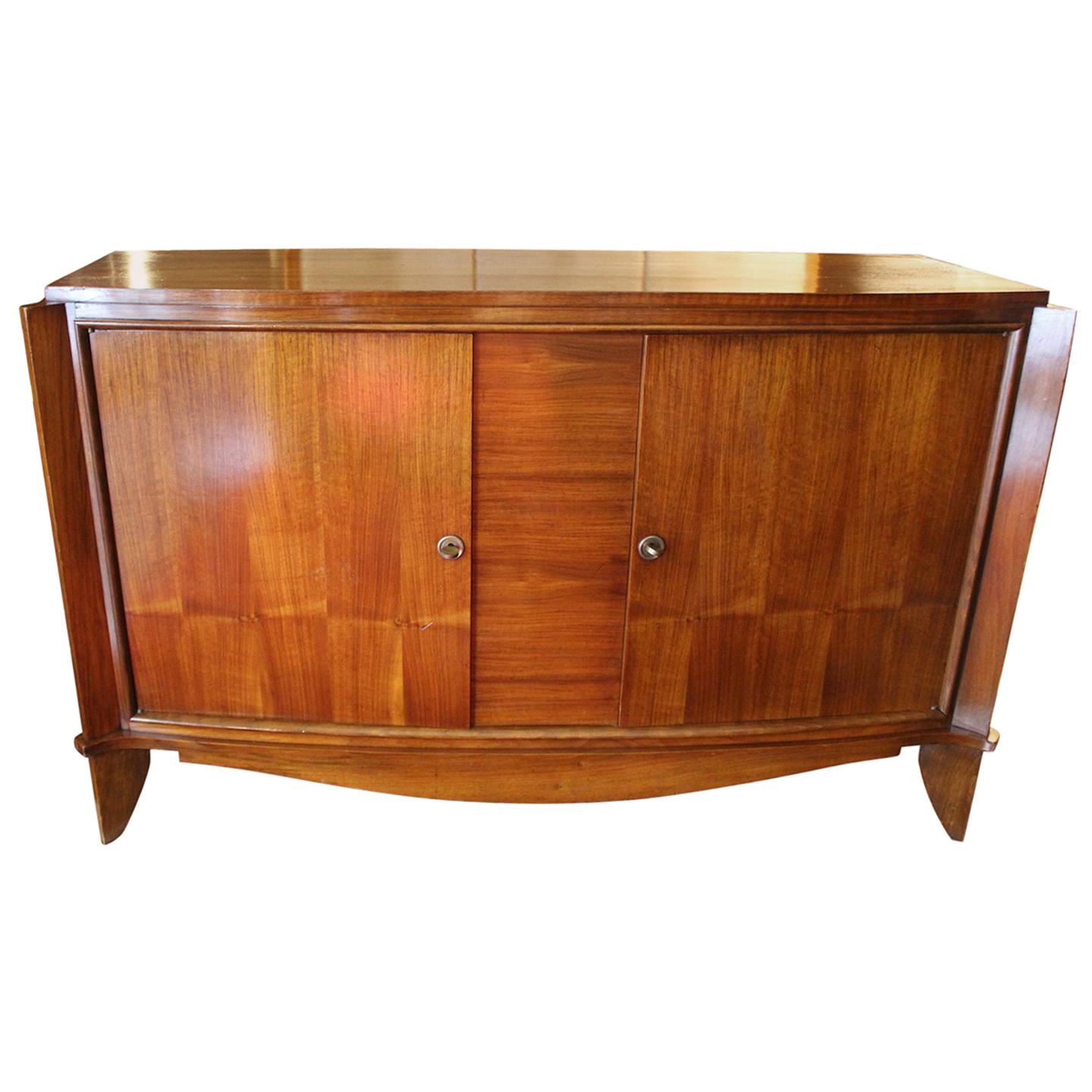 French 1960 Rectangular Teak Sideboard For Sale