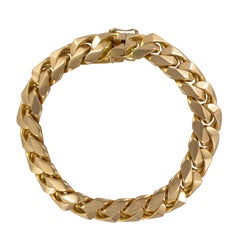 French 1960s 133g Rose Gold Chain Bracelet