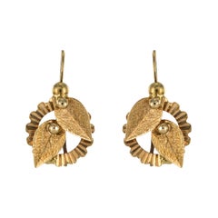 French 1960s 18 Carat Rose Gold Sleepers Earrings