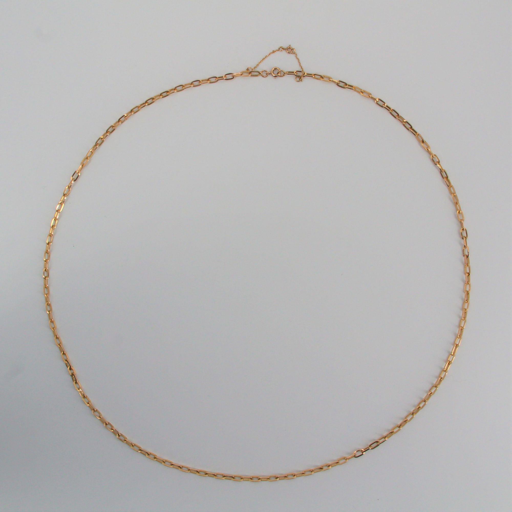 French 1960s 18 Karat Rose Gold Convict Link Chain 3