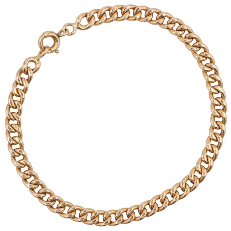 1960s Gold Chain Link Bracelet at 1stDibs